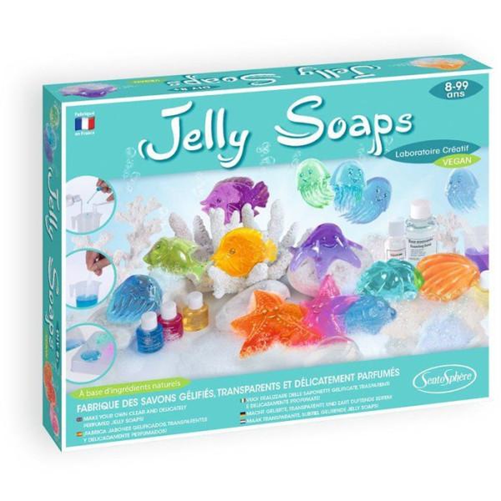 Sentosphere Jelly soaps - sentosphere - crée tes propres savons - tous les éléments sont inclus pour la création - des 8 ans