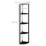 Voir la diapositive 3 : HOMCOM Lampadaire étagère LED d'angle réglable - lampe étagère 4 niveaux design dim.41x29x163cm - MDF noir
