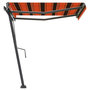 Voir la diapositive 3 : VIDAXL Auvent manuel retractable sur pied 300x250 cm Orange et marron