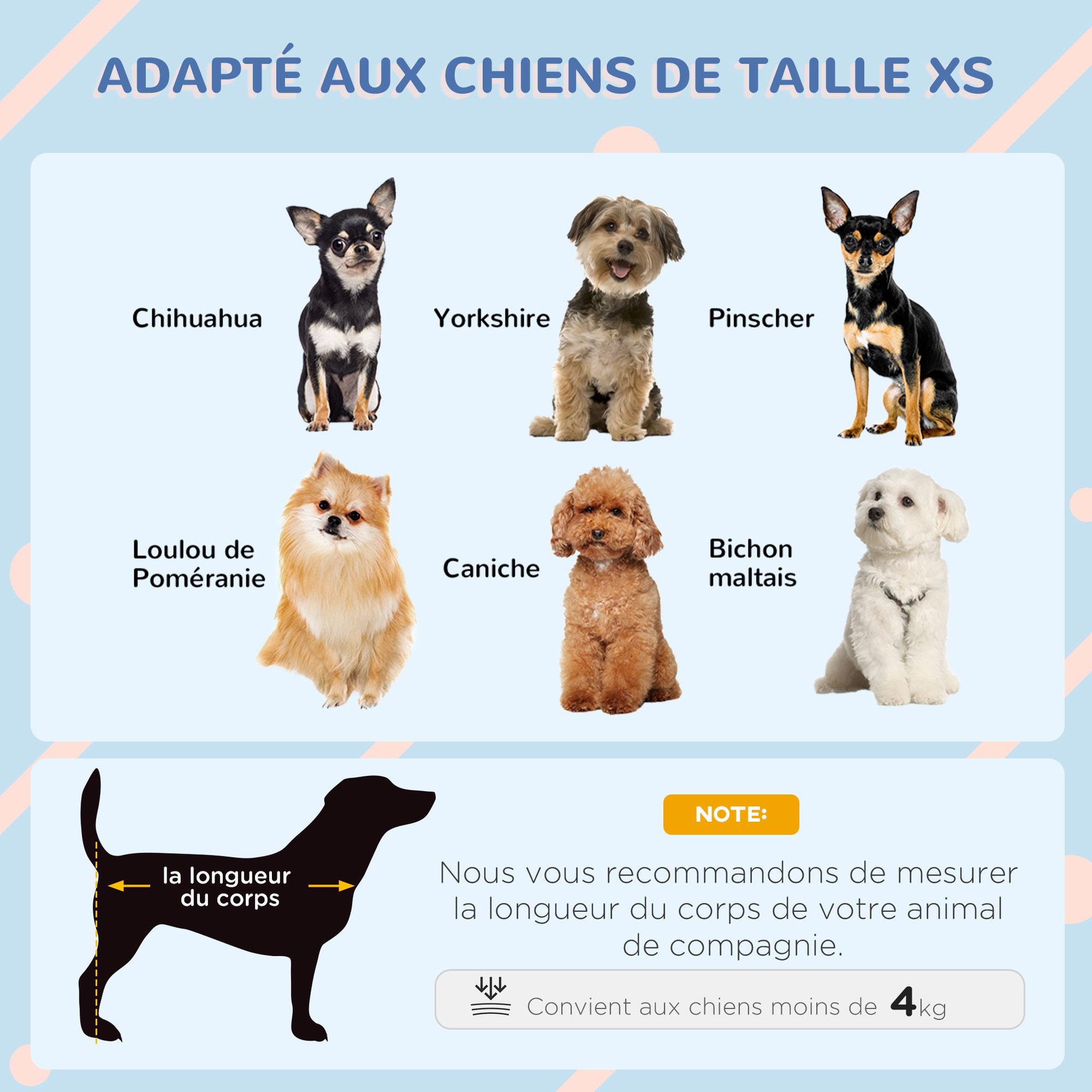 Voir la diapositive 4 : PAWHUT Niche pour chien - dim. 64L x 57l x 66H cm - PP bleu blanc