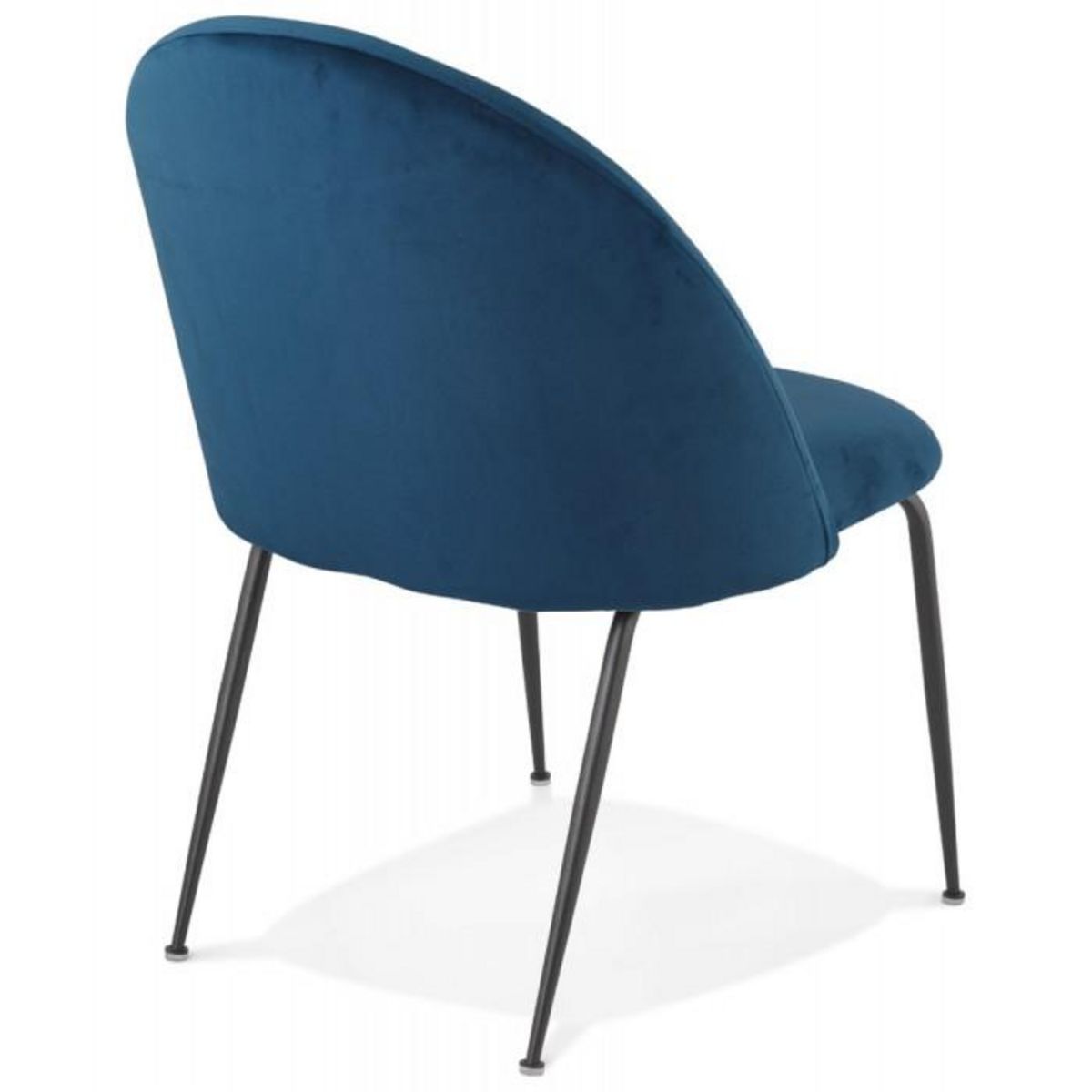 Paris Prix Fauteuil Lounge en Velours  Lillian  83cm Bleu