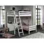 Voir la diapositive 5 : Paris Prix Pack - Lit Mezzanine Enfant, Lit Simple & Commode  Pino  140x200cm Blanc