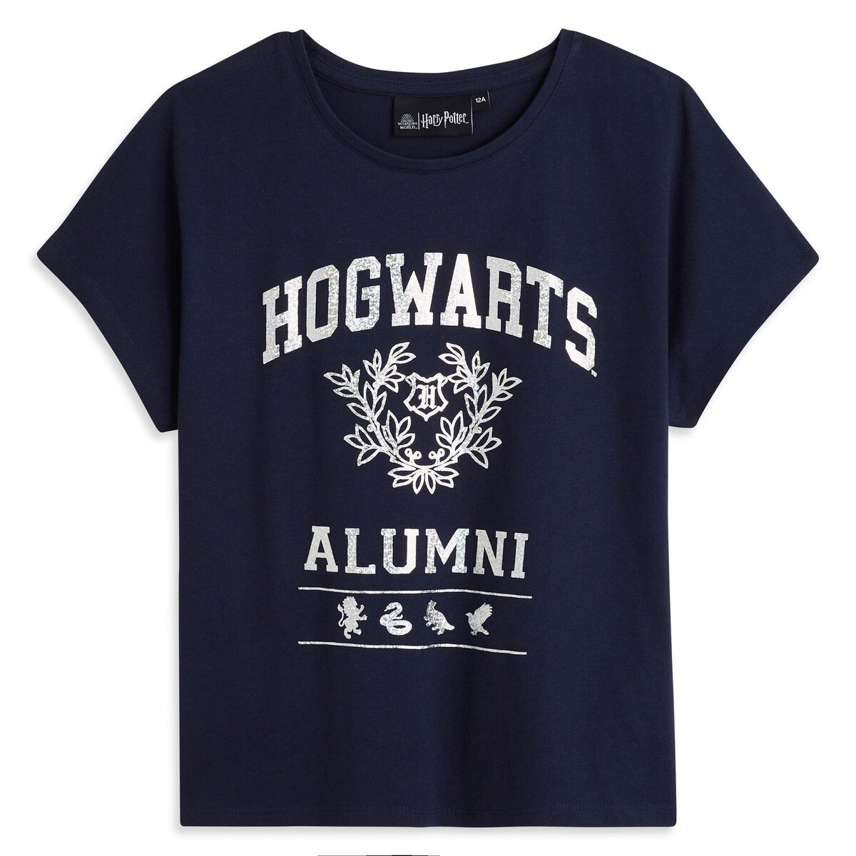 INEXTENSO T shirt manches courtes gris fille HARRY POTTER pas cher