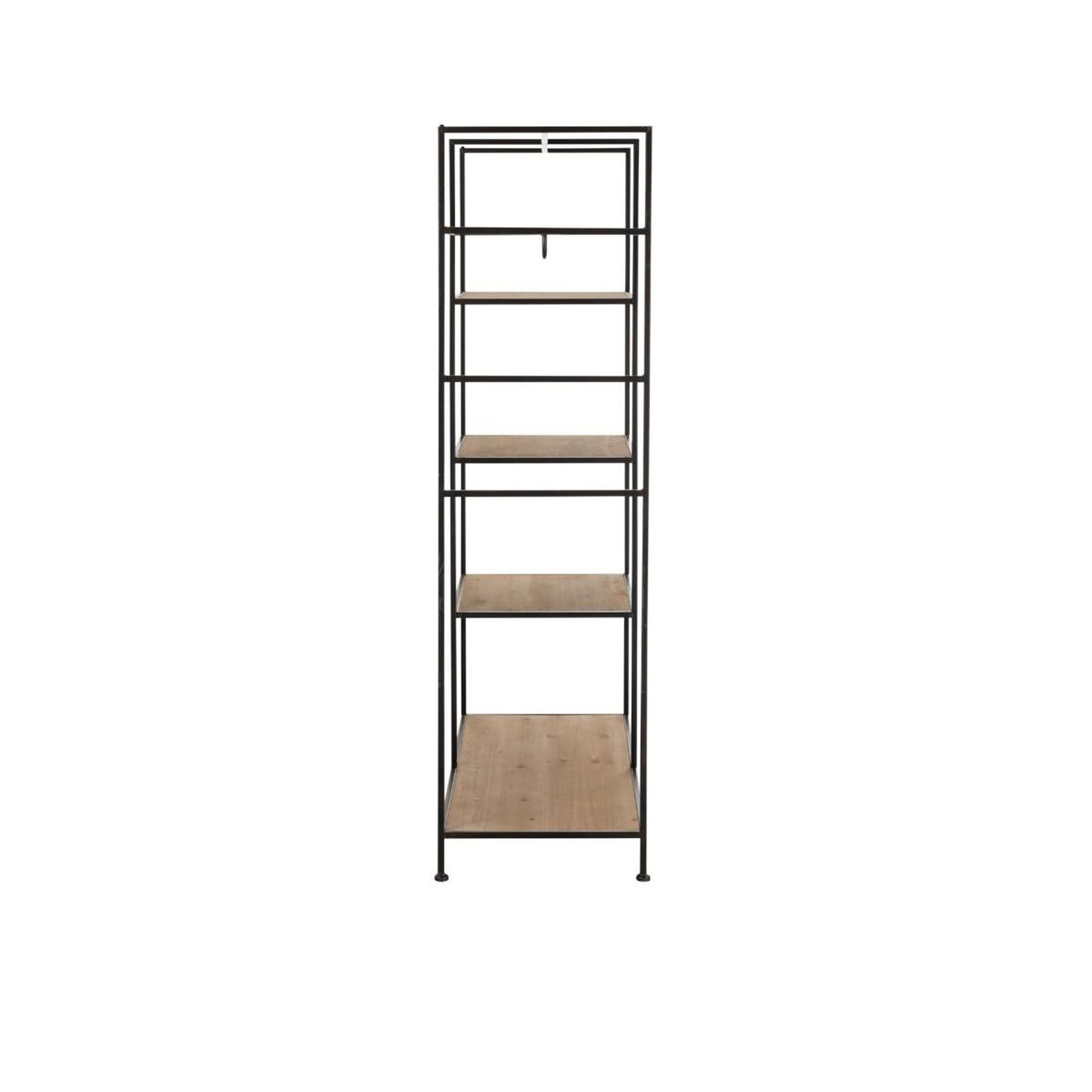 Voir la diapositive 5 : J-LINE Étagère & penderie en métal  rack  180cm noir