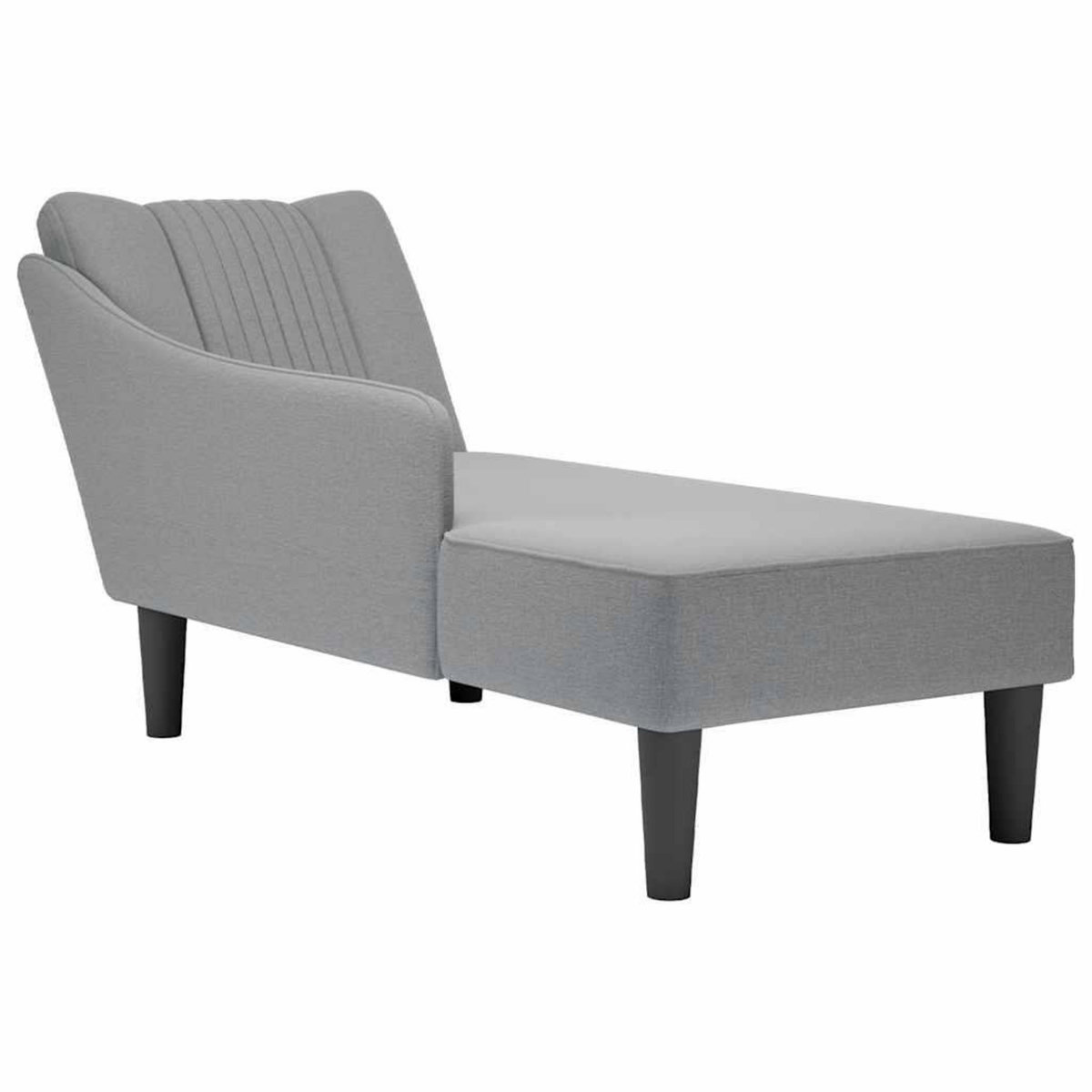 VIDAXL Fauteuil long avec accoudoir droit gris clair tissu