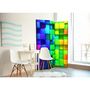 Voir la diapositive 2 : Paris Prix Paravent 3 Volets  Colourful Cubes  135x172cm