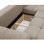 Voir la diapositive 4 : BEST MOBILIER Yulin - canapé d'angle droit 4 places convertible avec coffre en tissu bouclette