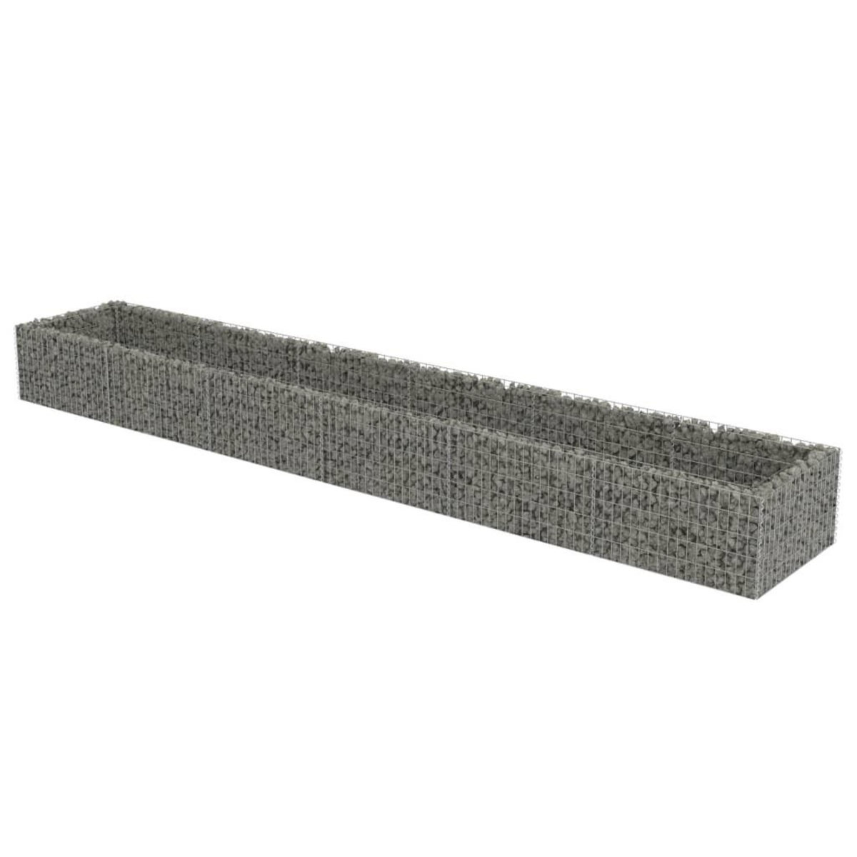 VIDAXL Lit sureleve a gabion Acier galvanise 540x90x50 cm