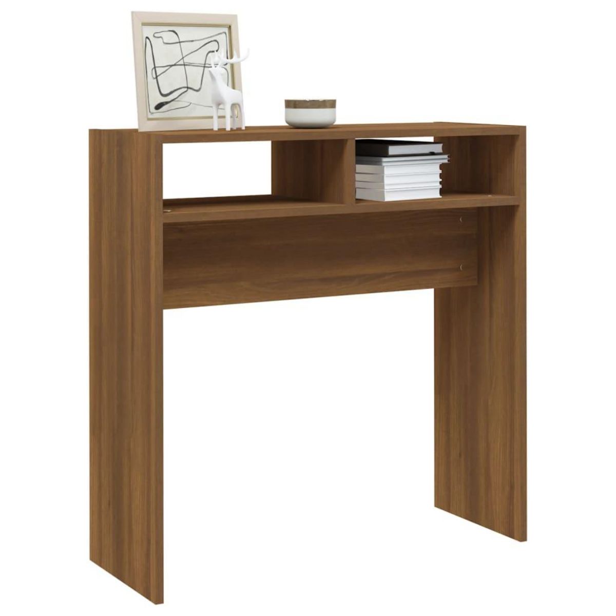 VIDAXL Table console Chene marron 78x30x80 cm Bois d'ingenierie