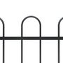Voir la diapositive 3 : VIDAXL Cloture de jardin avec dessus en cerceau Acier 3,4 x 0,8 m Noir