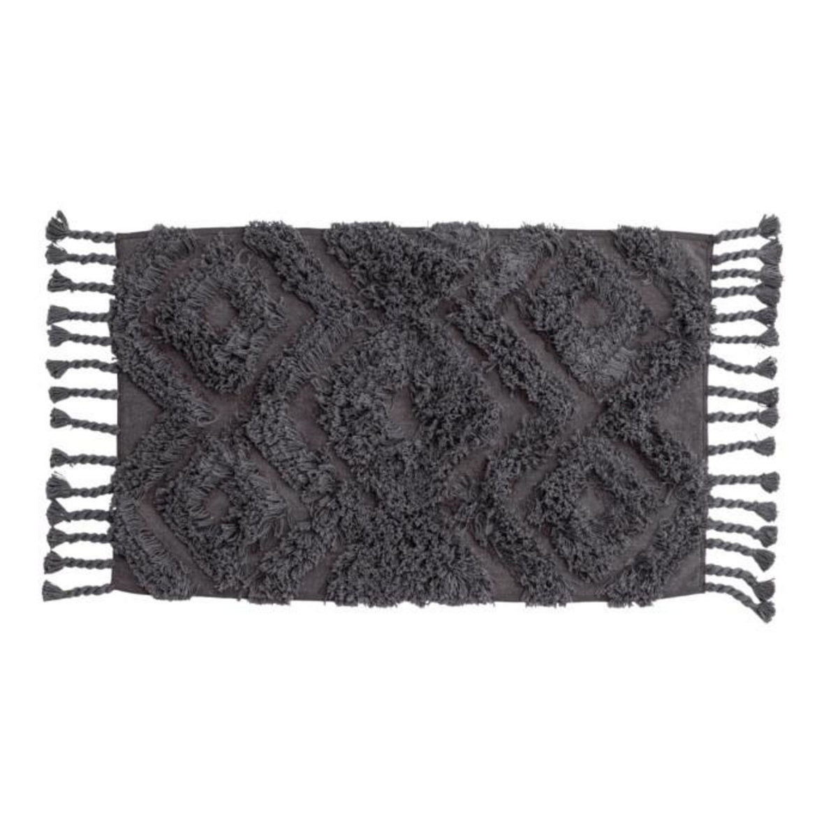 Paris Prix Tapis de Salle de Bain  Hilma  50x80cm Gris Foncé