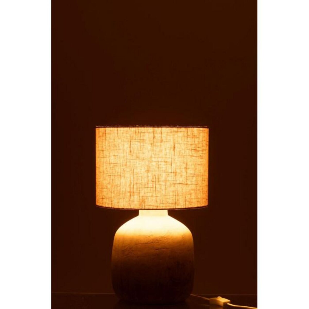 Paris Prix Lampe à Poser en Terre Cuite  Mia  47cm Beige