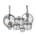 ELO Ensemble de 2 Poêles de cuisson 28 et 32 cm et 4 faitouts 12, 16, 20 et 24 cm Elo Profi Brillant