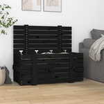 VIDAXL Boîte de rangement Noir 91x40,5x42 cm Bois massif de pin