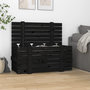 Voir la diapositive 1 : VIDAXL Boîte de rangement Noir 91x40,5x42 cm Bois massif de pin