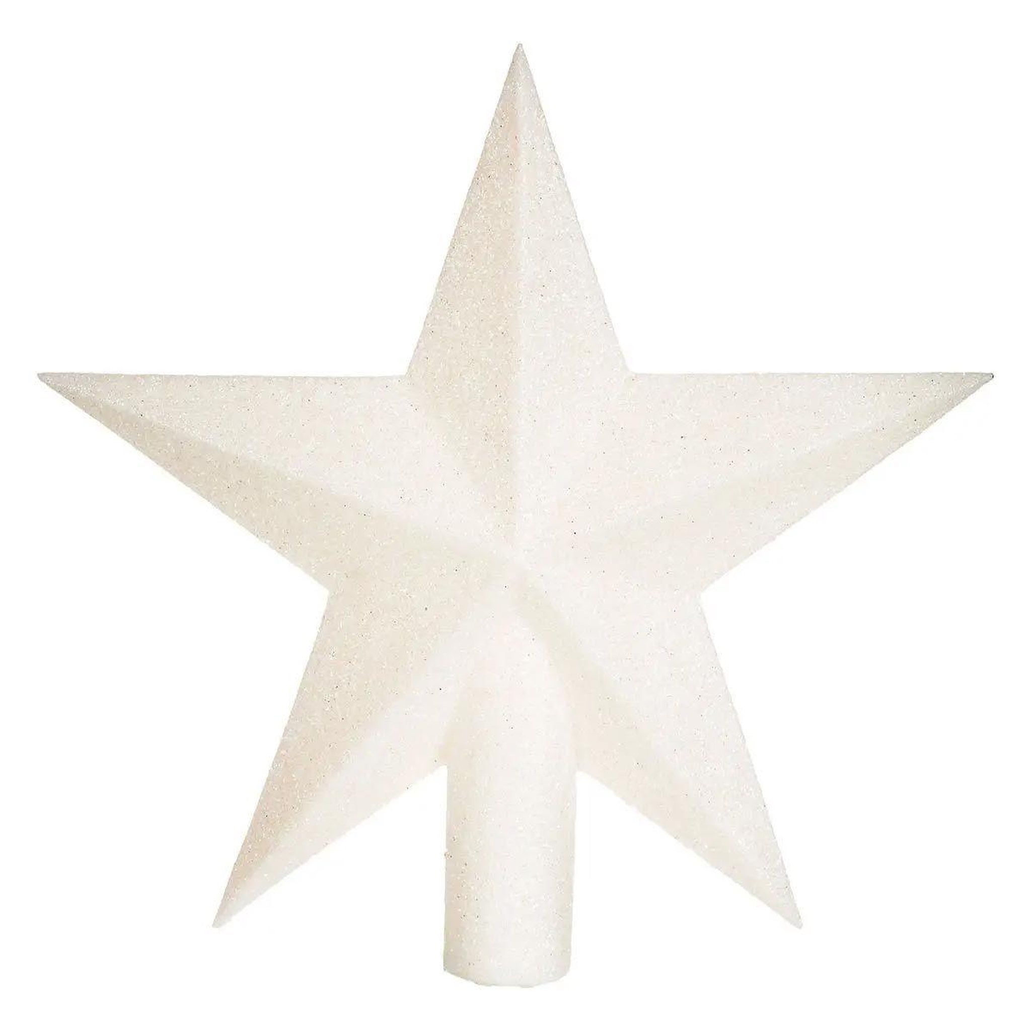 ATMOSPHERA Cimier étoile déco  paillettes  22cm blanc