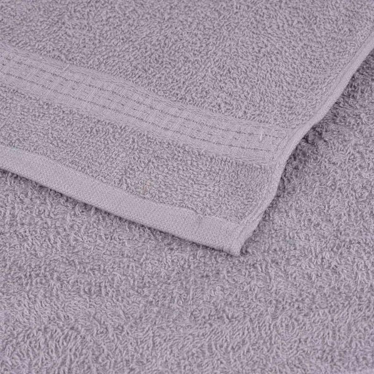 VIDAXL Serviettes d invité 4 pcs gris 30x50 cm 360 g m² 100% coton