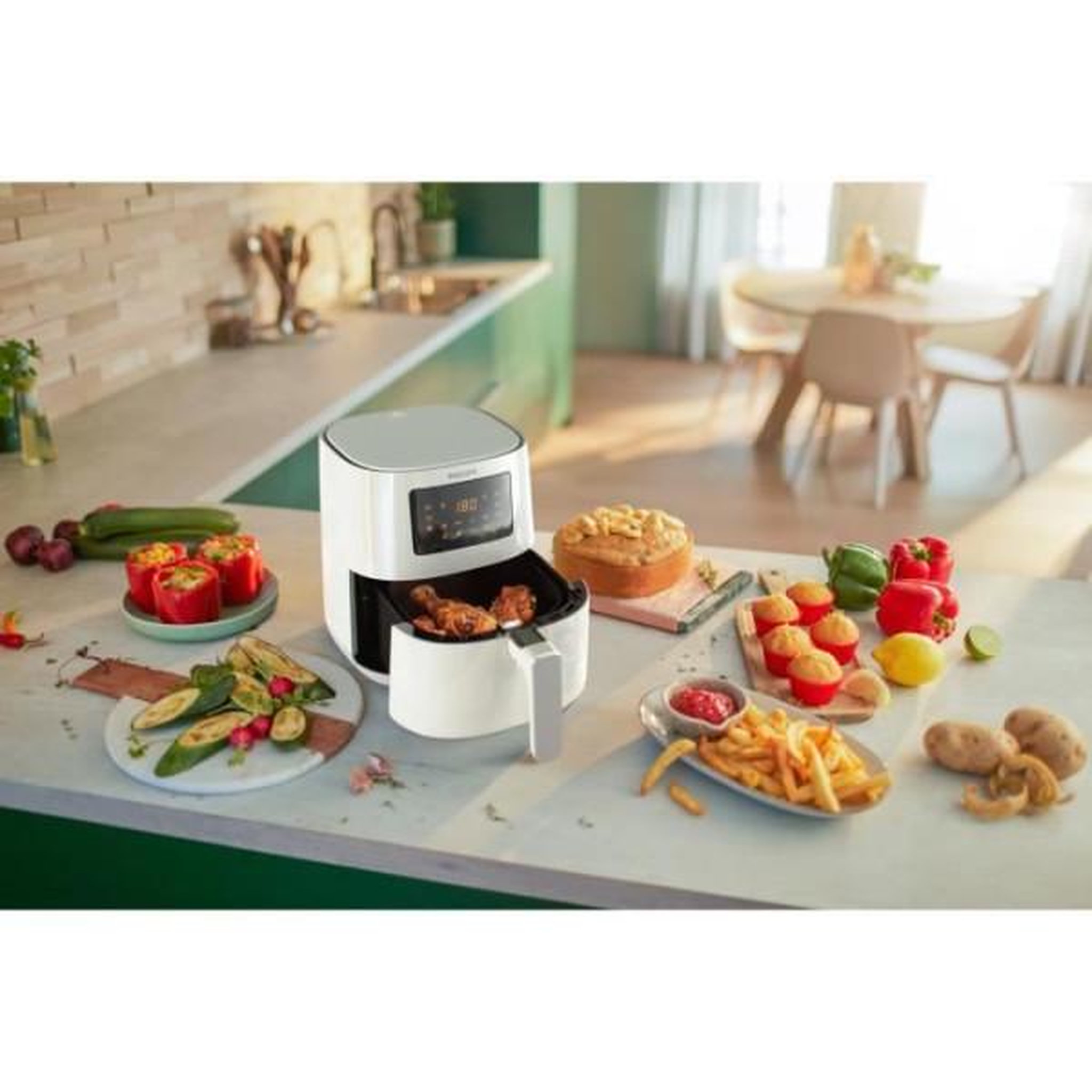 Voir la diapositive 5 : Philips Friteuse Electrique  sans huile PHILIPS - Airfryer HD9252/00 Série 3000 - Capacité 4,1L - Jusqu'a 4 personnes - 7 programmes de cuisson -