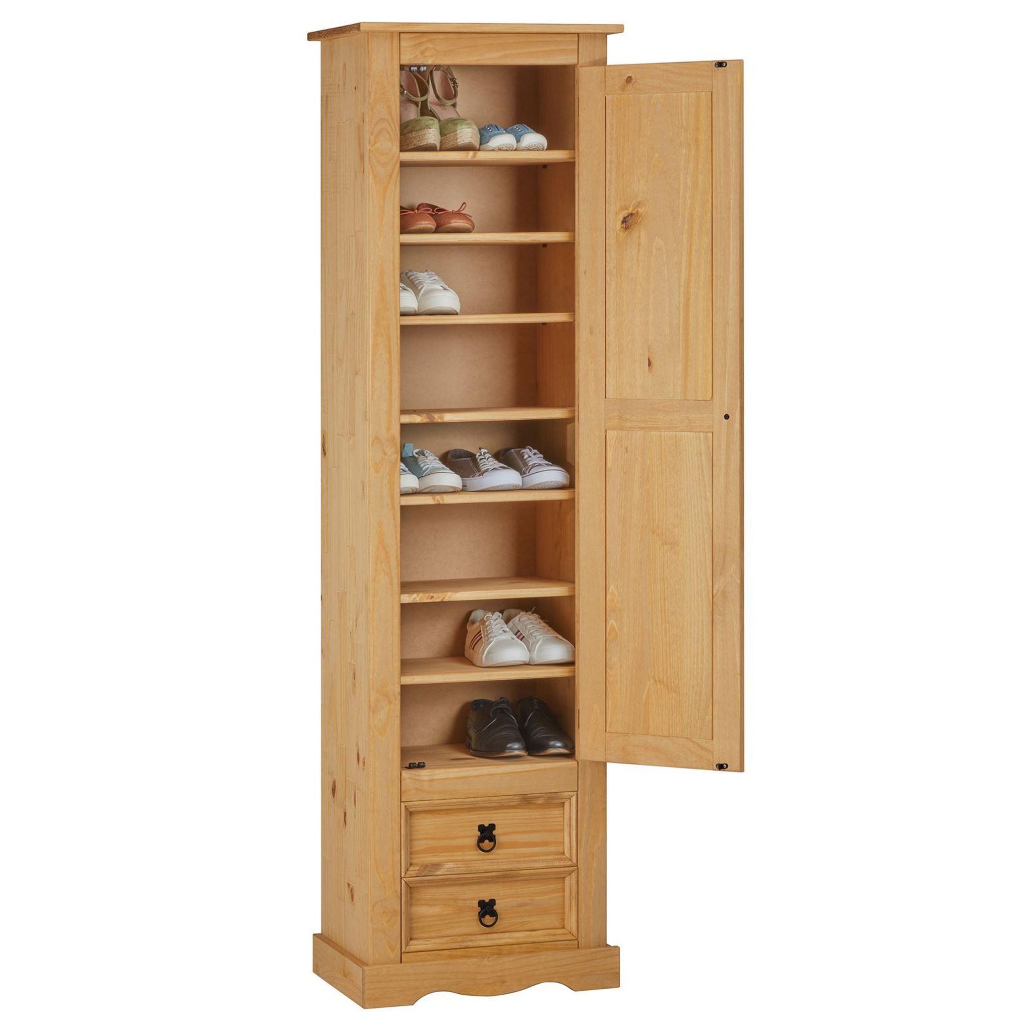 Voir la diapositive 1 : IDIMEX Armoire TEQUILA avec 1 porte et 2 tiroirs, en pin massif