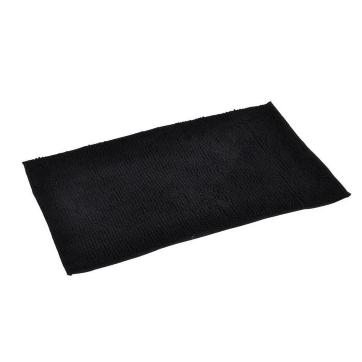 Paris Prix Tapis de Bain Microfibre  Sweety  45x75cm Noir