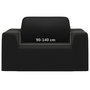 Voir la diapositive 6 : VIDAXL Housse extensible de canape Noir Jersey de polyester