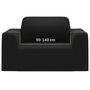 Voir la diapositive 6 : VIDAXL Housse extensible de canape Noir Jersey de polyester