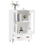 Voir la diapositive 4 : VIDAXL Buffet haut blanc 69,5x31x115 cm bois d'ingenierie