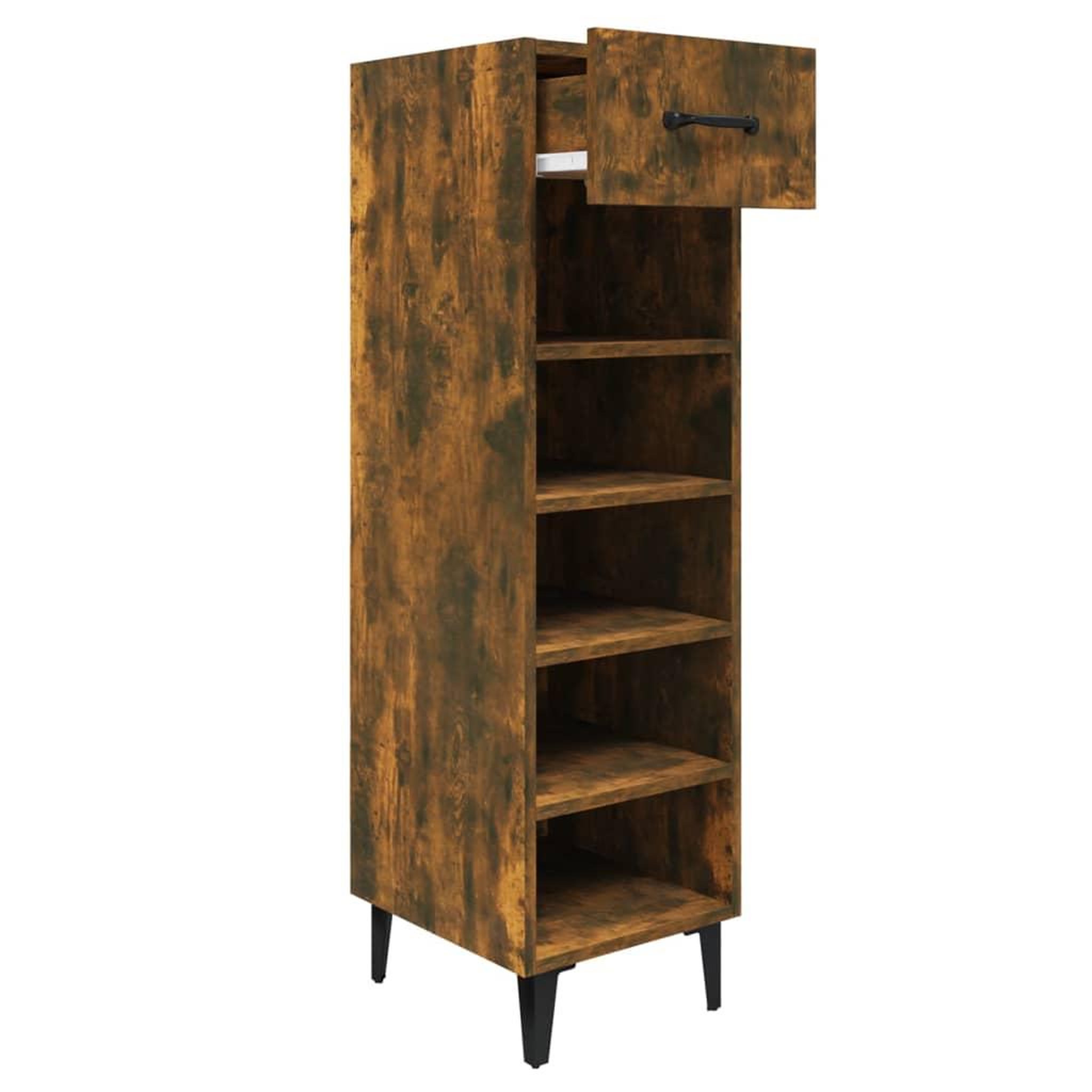 Voir la diapositive 3 : VIDAXL Meuble a chaussures Chene fume 30x35x105 cm Bois d'ingenierie