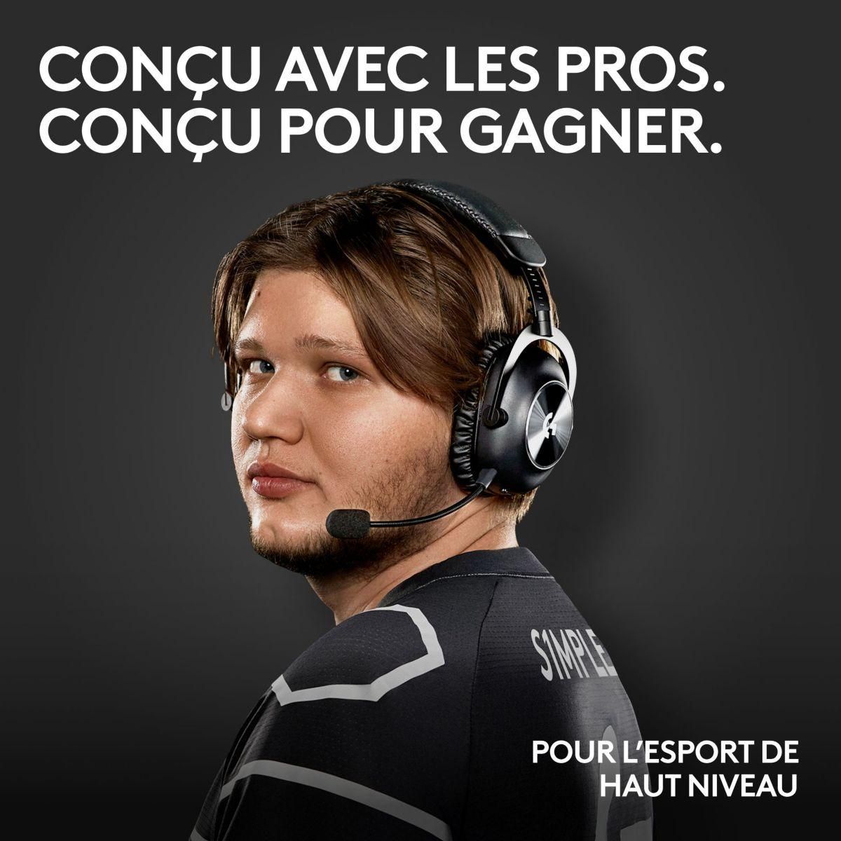Logitech Casque gamer G PRO X 2 Lightspeed + Support