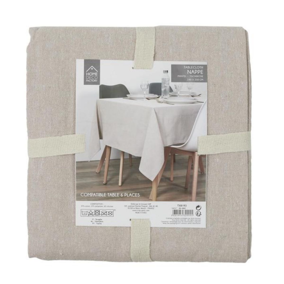 Paris Prix Nappe Rectangulaire  Tolma  140x250cm Beige