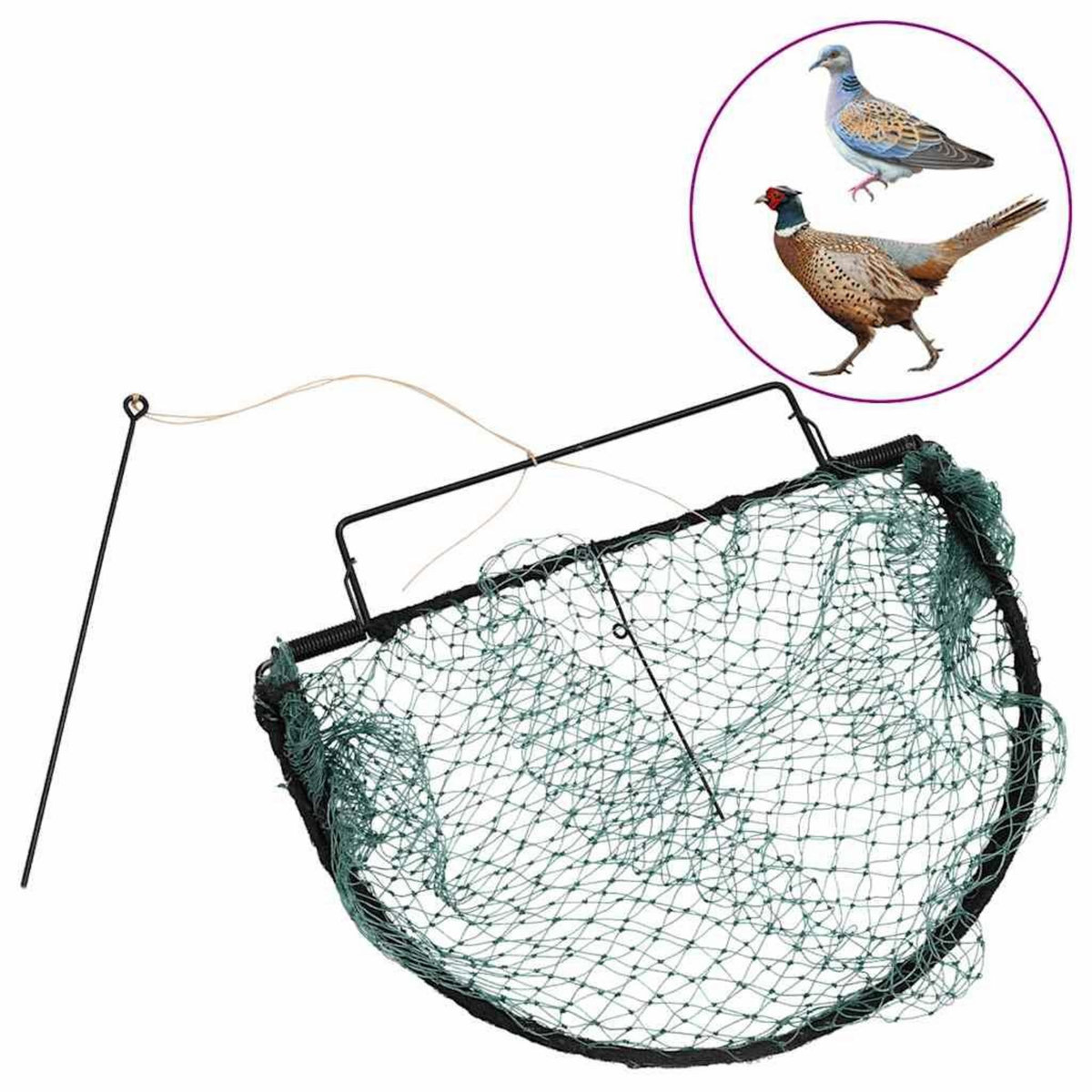 VIDAXL Piege a oiseaux vert 40 cm acier