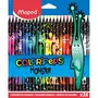 MAPED Etui de 24 crayons de couleurs Color'Peps Monster