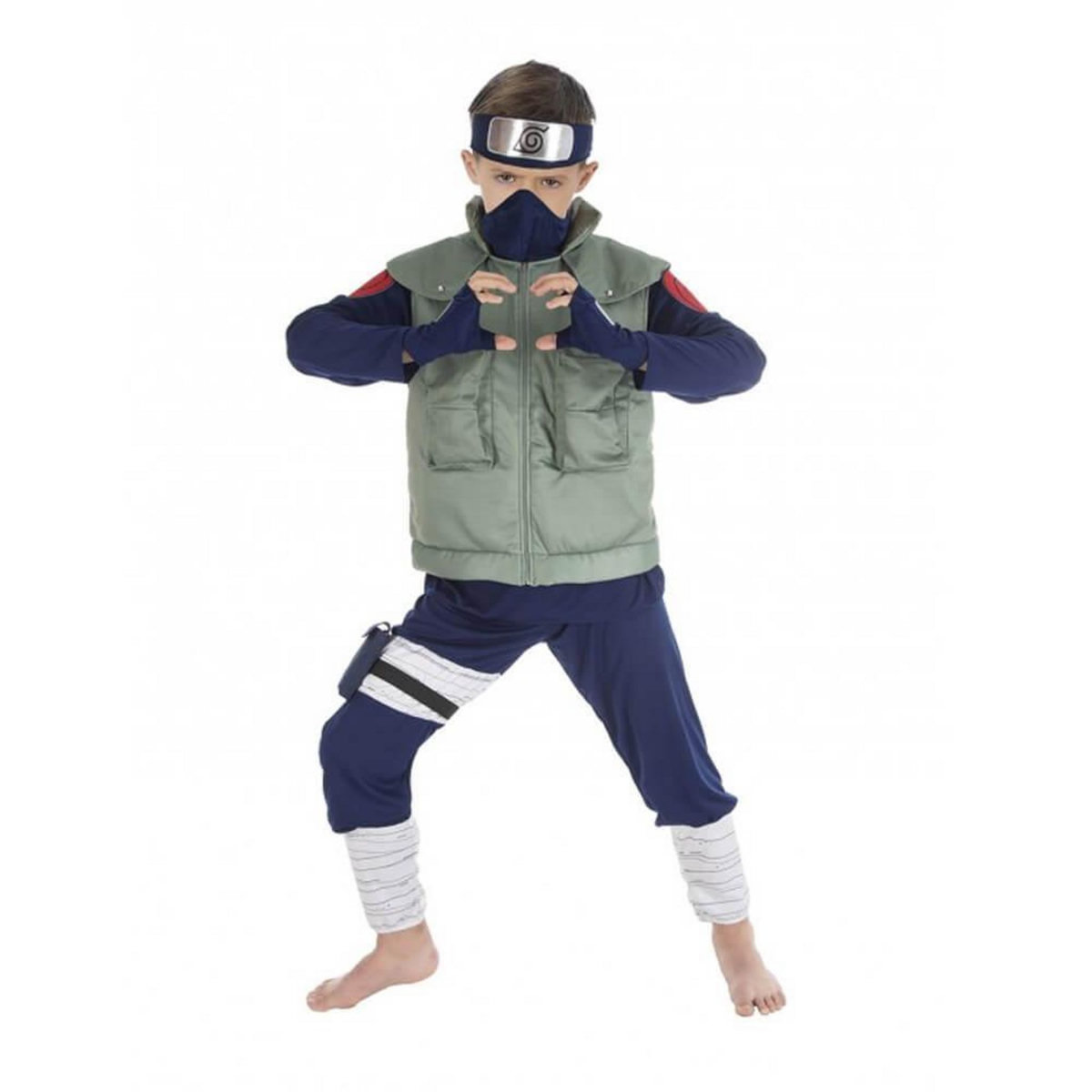 CHAKS Déguisement Kakashi - Naruto - Enfant - 7/8 ans (122 à 128 cm)