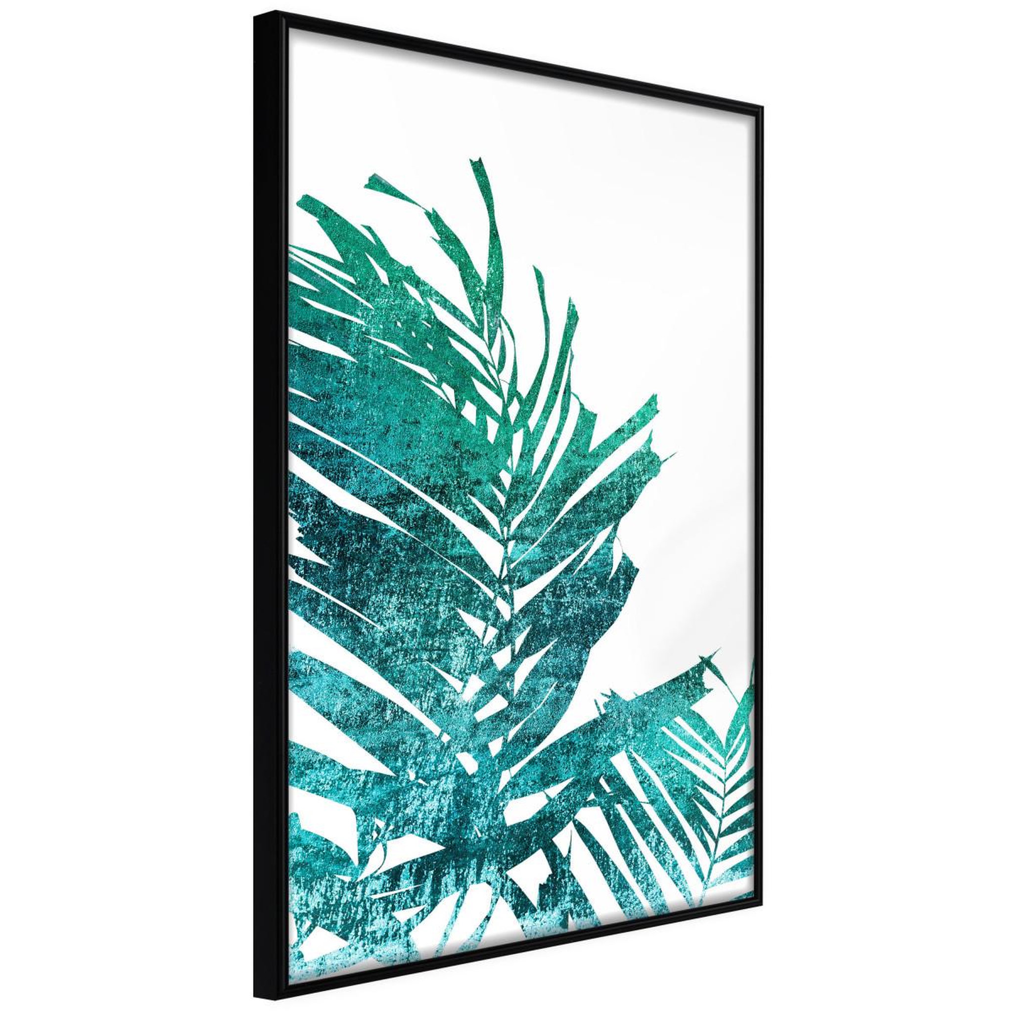 Paris Prix Affiche murale encadrée  teal palm on white background