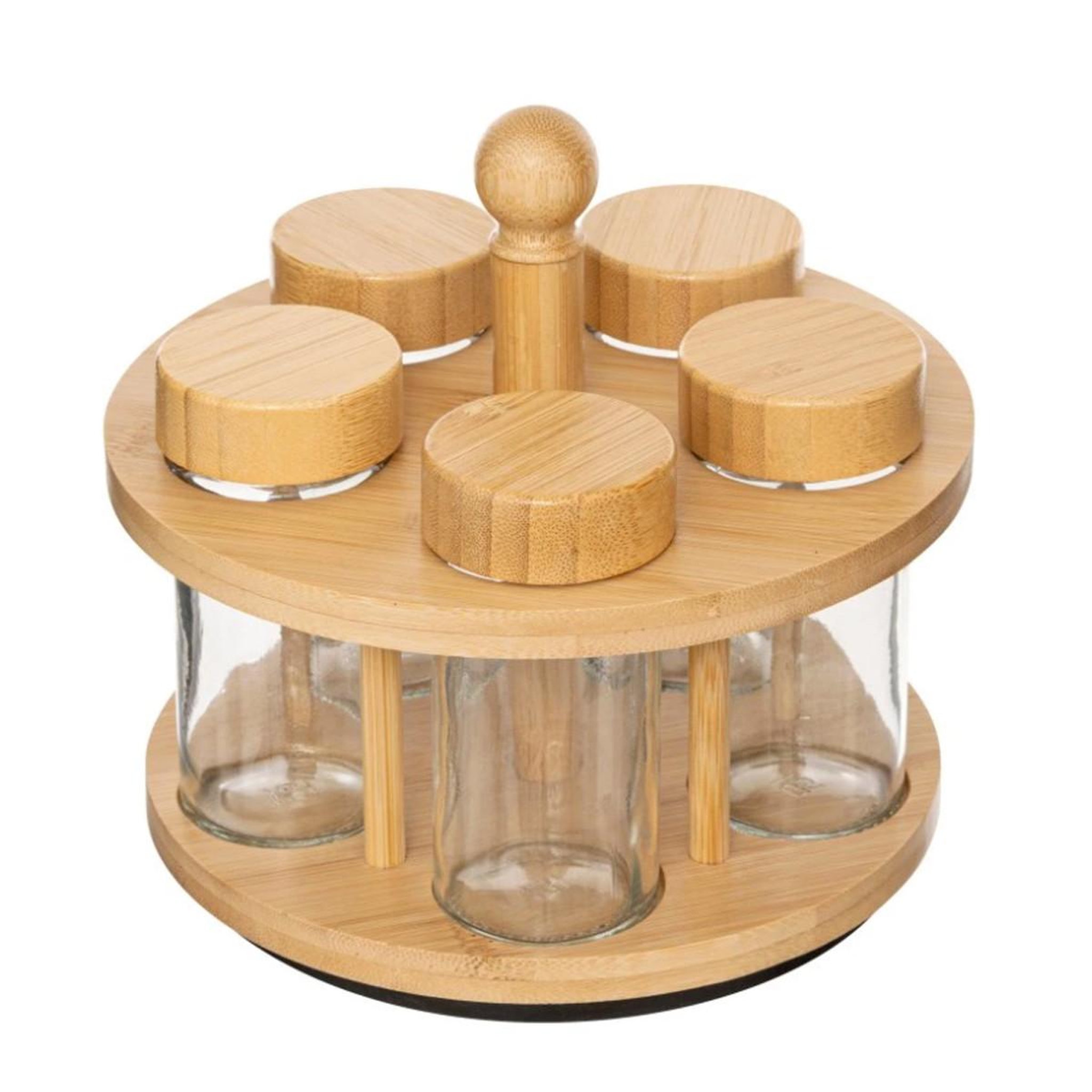 FIVE Présentoir à épices rotatif en bambou  cozy  17cm naturel