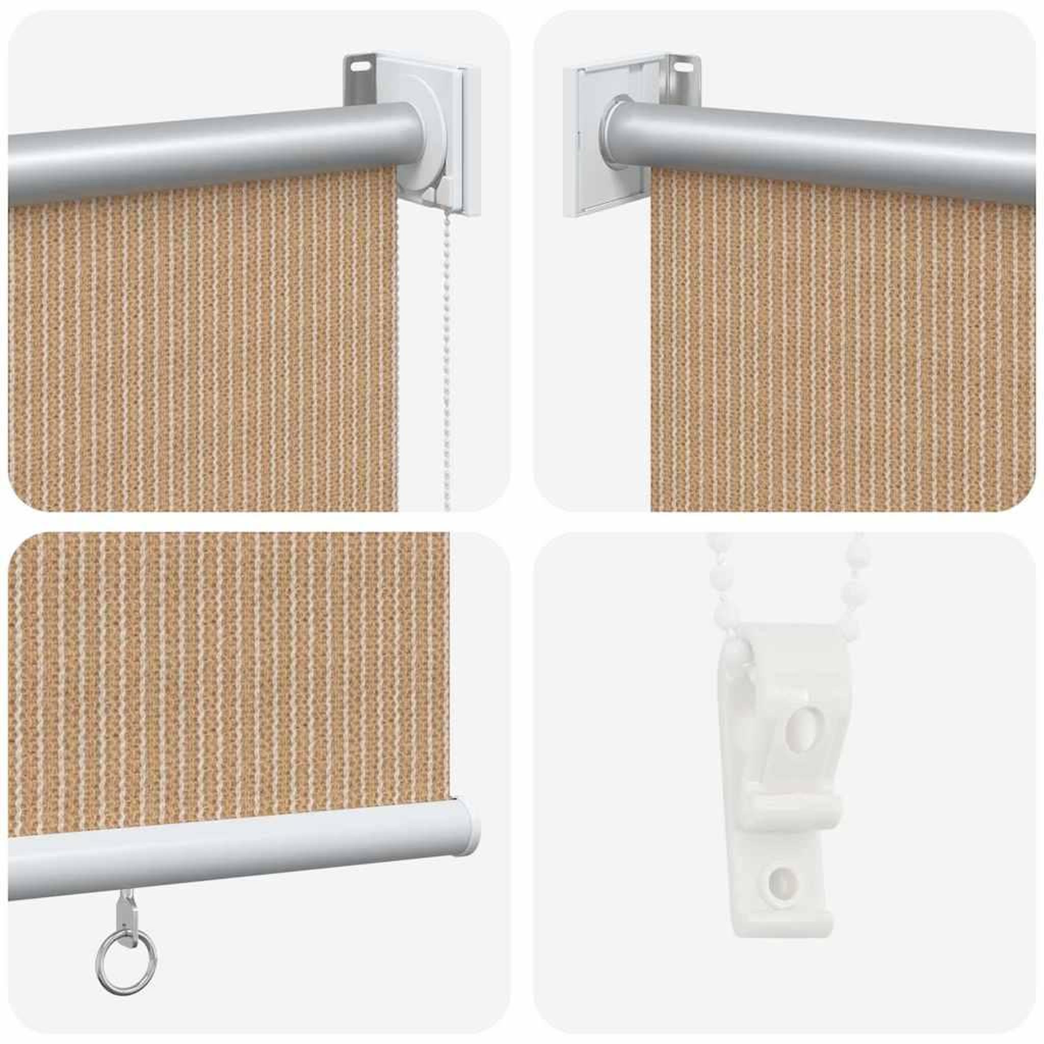 Voir la diapositive 6 : VIDAXL Store roulant d'exterieur 65 (l) x 230 (h) cm beige