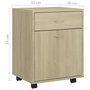 Voir la diapositive 6 : VIDAXL Armoire a roulettes Chene sonoma 45x38x54 cm Bois d'ingenierie