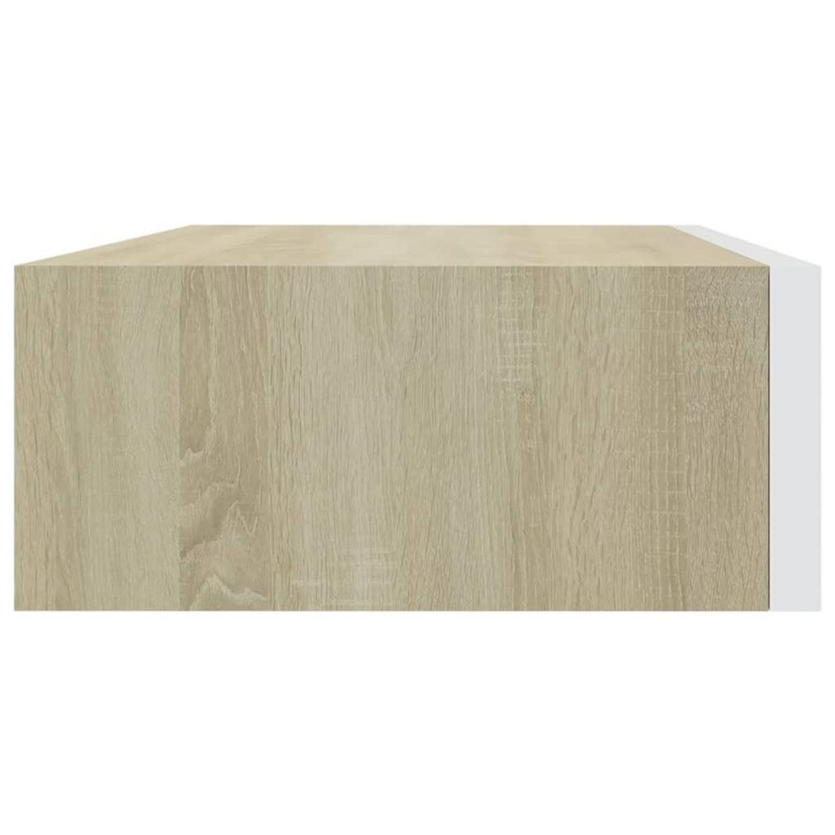 VIDAXL Etagere a tiroir murale chene et blanc 40x23,5x10 cm MDF