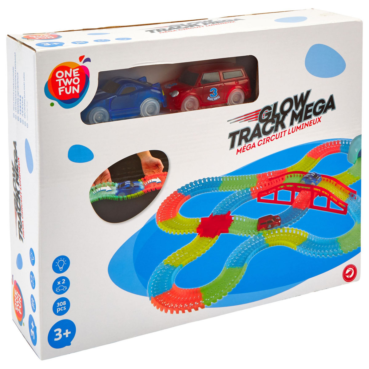 One Two Fun Circuit Glow Track méga 