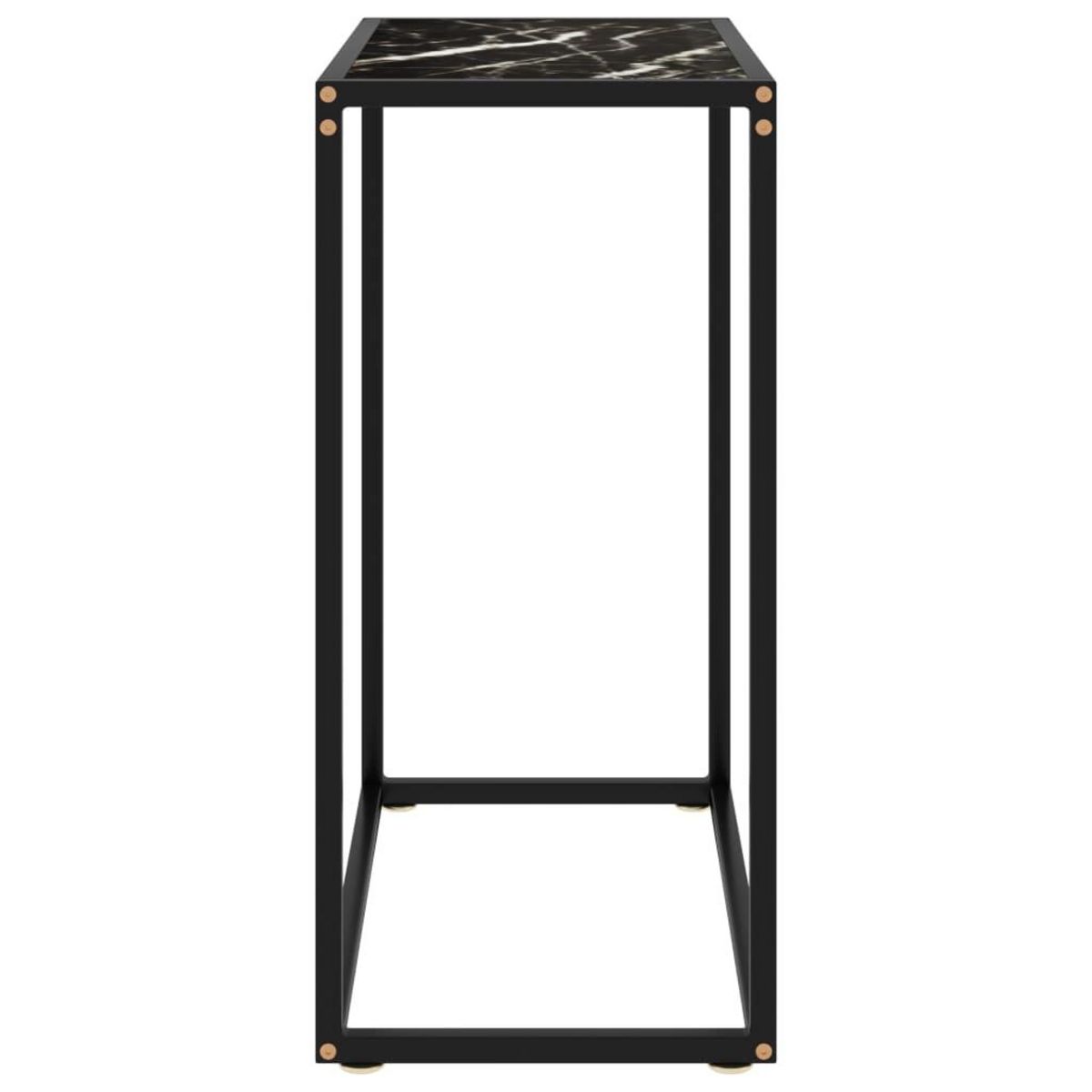 VIDAXL Table console Noir 60x35x75 cm Verre trempe