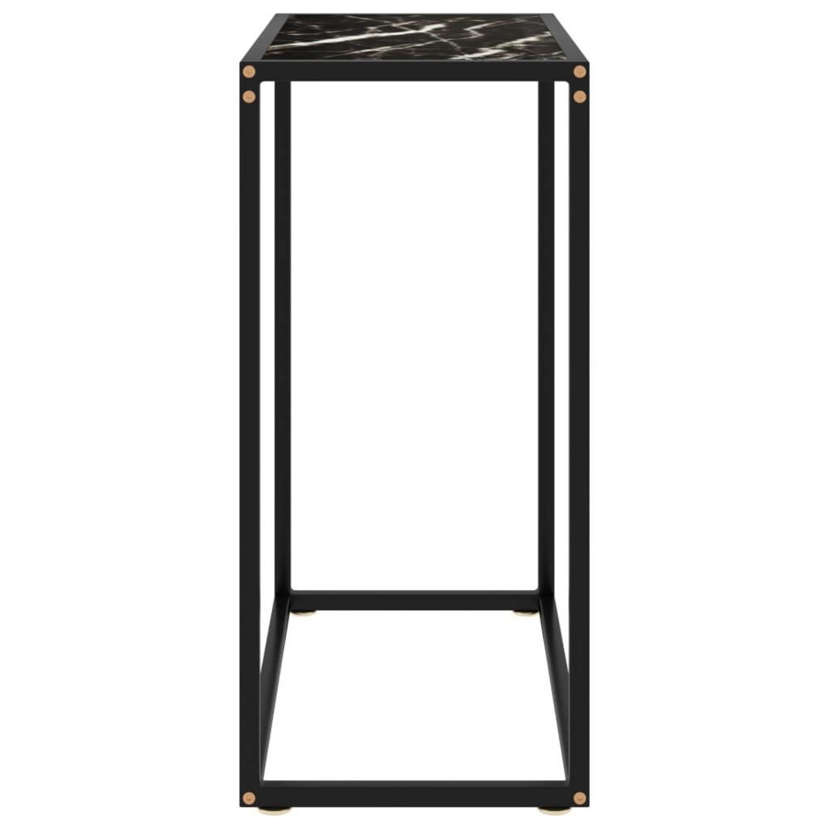 VIDAXL Table console Noir 60x35x75 cm Verre trempe