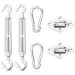 VIDAXL Kit de montage de voile d'ombrage 6 pcs Acier inoxydable