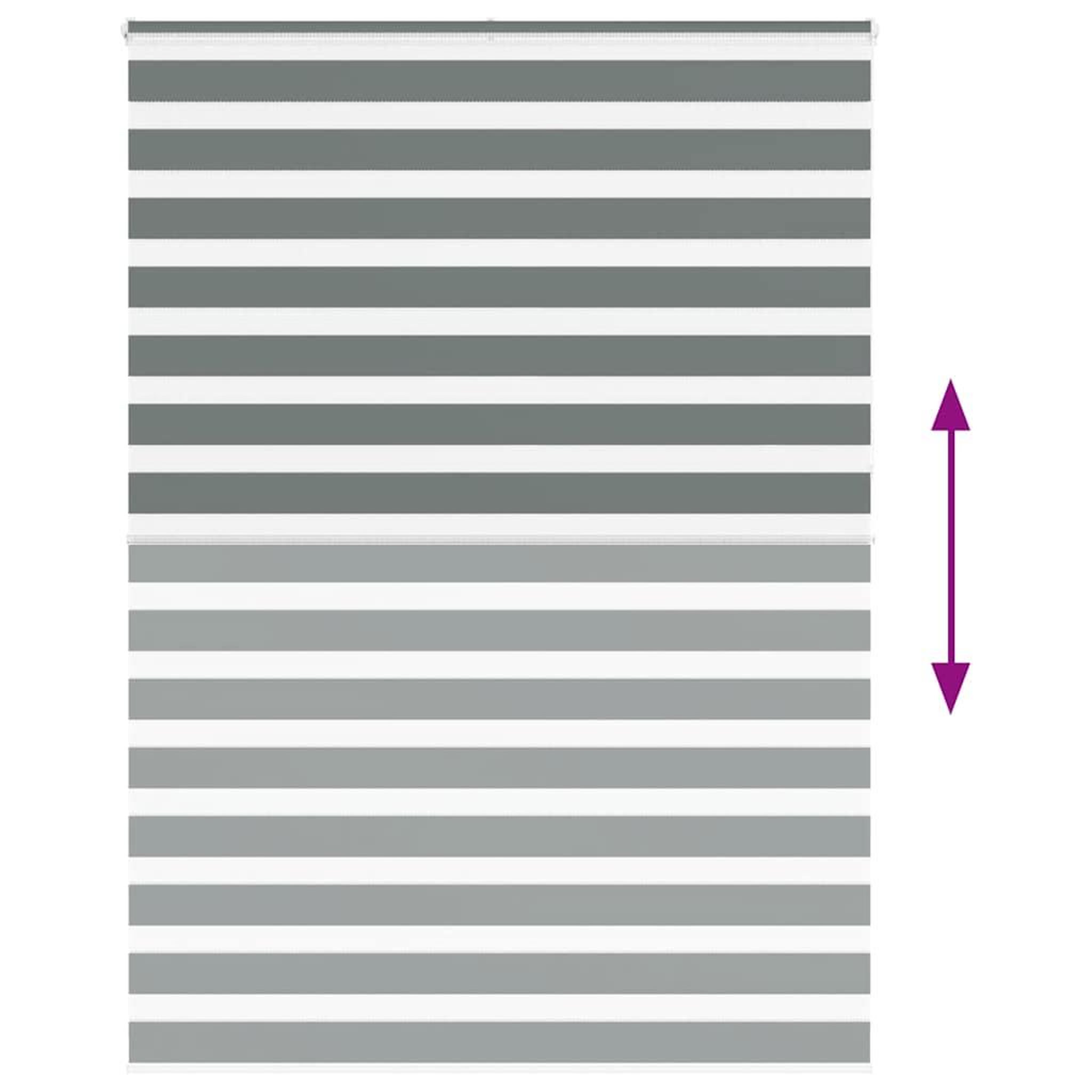 Voir la diapositive 5 : VIDAXL Store zebre gris fonce largeur du tissu 155,9 cm polyester