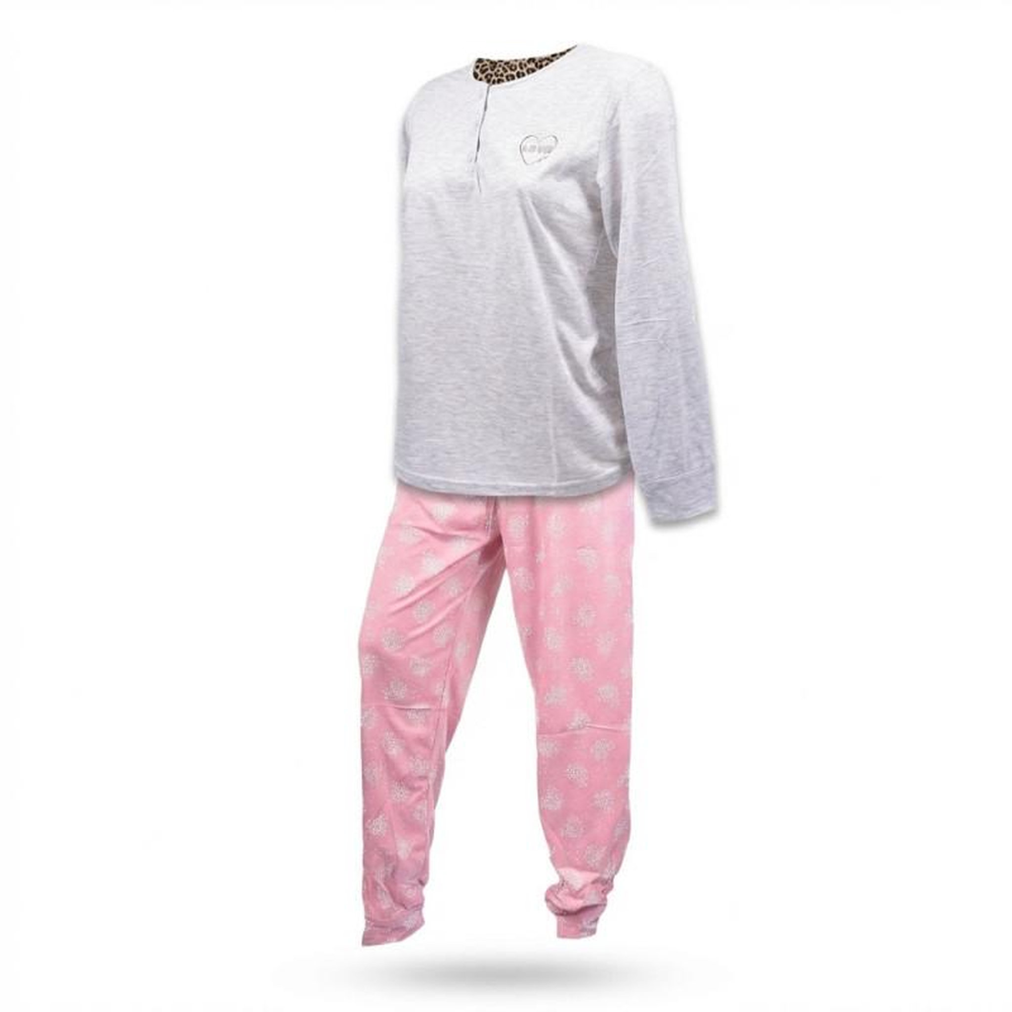Voir la diapositive 1 : OZABI OZABI Ensemble Pyjama Long Femme Haut Manches Longues