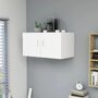 Voir la diapositive 1 : VIDAXL Armoire murale Blanc 80x39x40 cm Bois d'ingenierie