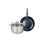 ELO Ensemble de 1 Poêle de cuisson 28 cm et 1 faitout 24 cm Elo Prima Brillant