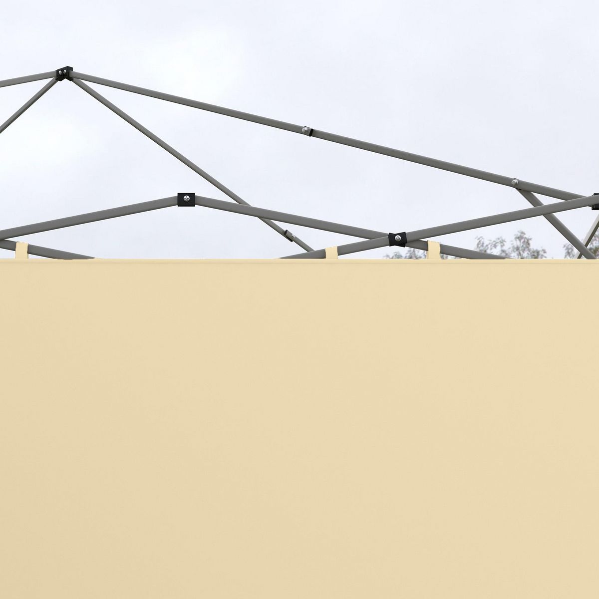 OUTSUNNY Parois latérales de rechange barnum panneaux latéraux pour tonnelle 3 x 3 ou 3 x 6 m - lot de 2 pièces - beige