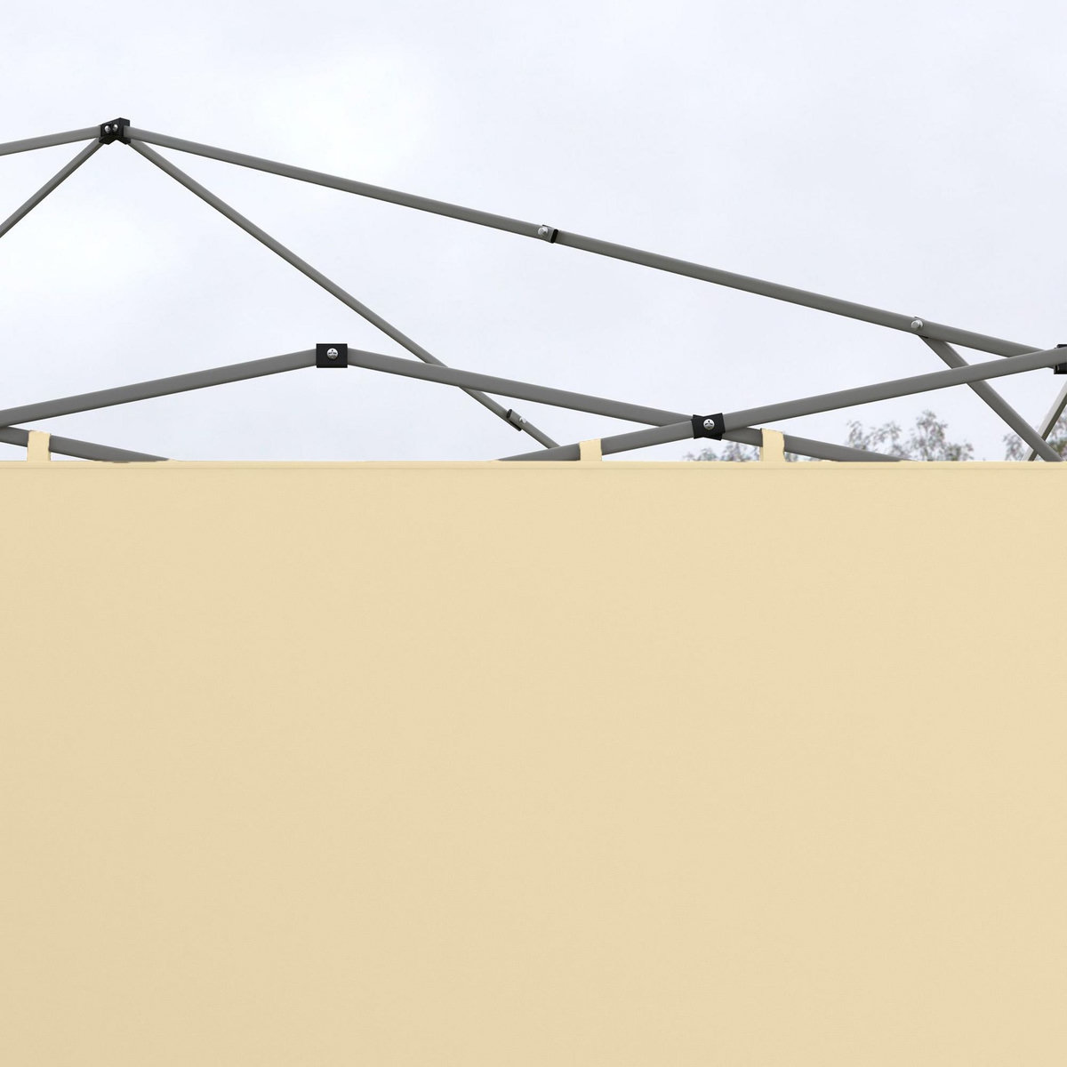 OUTSUNNY Parois latérales de rechange barnum panneaux latéraux pour tonnelle 3 x 3 ou 3 x 6 m - lot de 2 pièces - beige