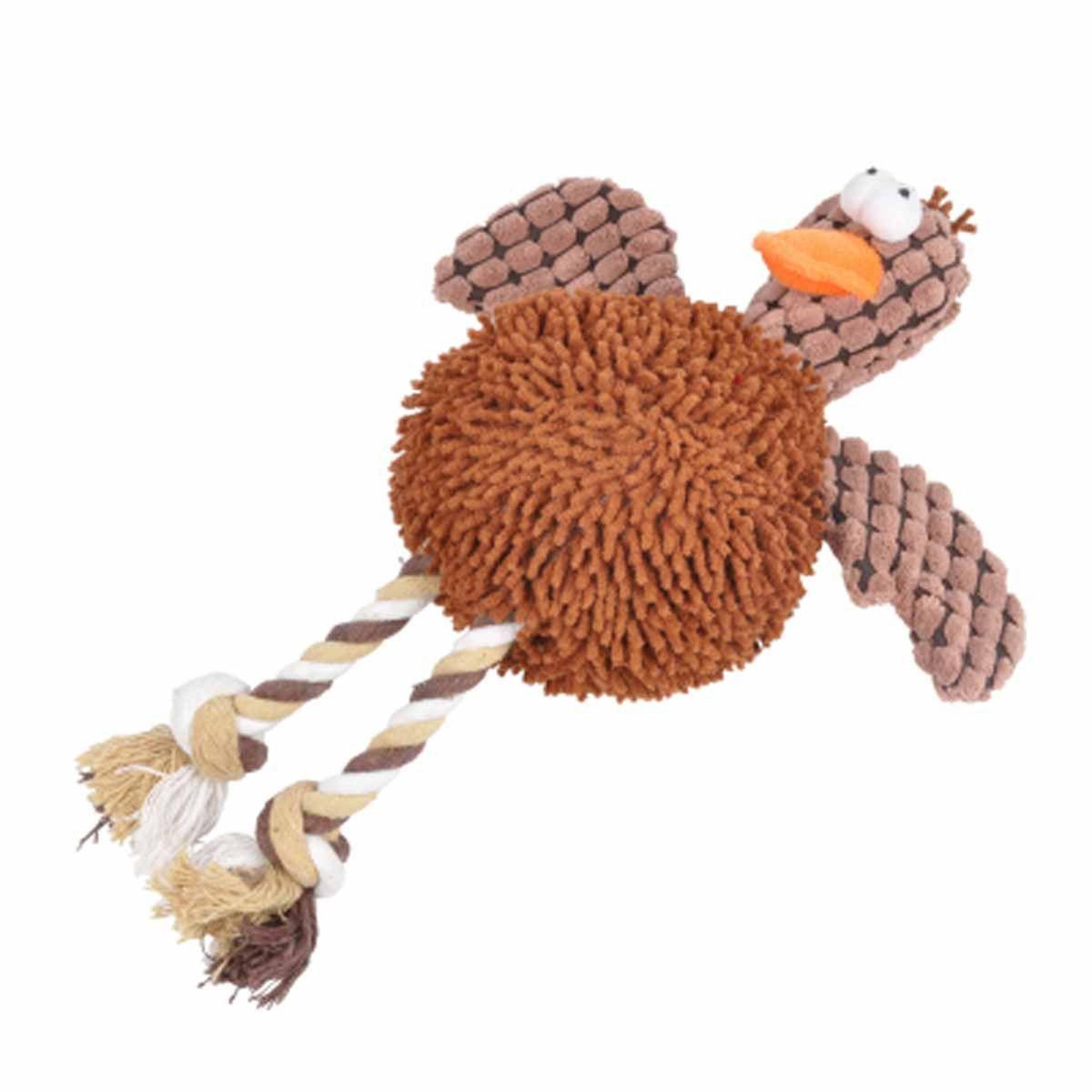 LOVE STORY Peluche pour chien  canard  28cm marron