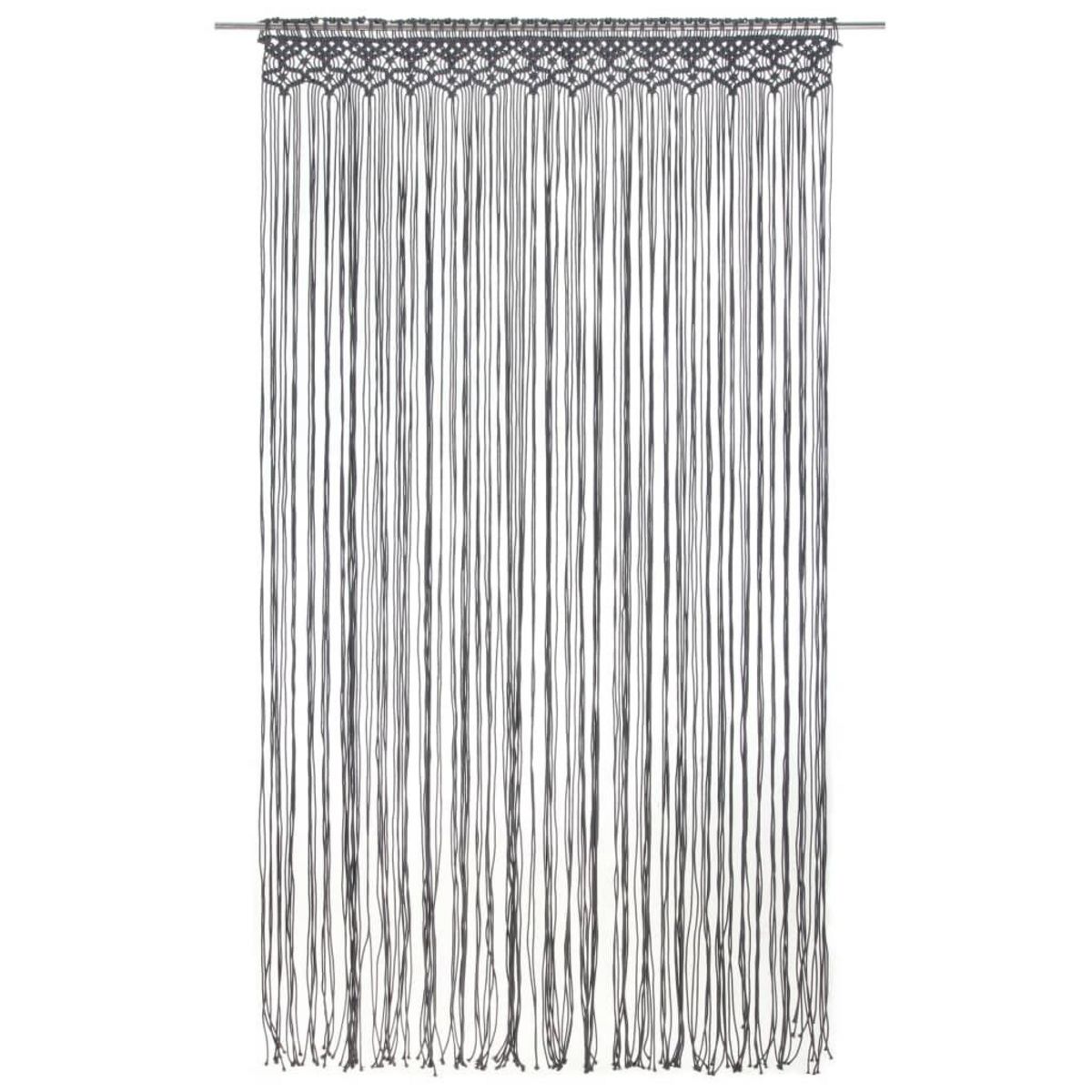 VIDAXL Rideau en macrame Anthracite 140x240 cm Coton